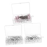 Gogogmee 150 Stück Dressmaking Pins mit Perlenkopf Rostfreie Stahl Stecknadeln für Quilting Basteln und DIY Nähprojekte Dekorative Langlebige Nadeln für Stoffklammern und Handarbeiten