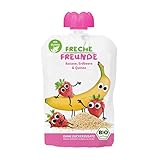 Freche Freunde Bio Banane, Erdbeere & Quinoa Fruchtmus, 6 x 100g