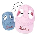 Personalisierte Hundemütze für Hund Custom Hund Baseballmütze Verstellbare Hundemütze mit Ohrloch Stickerei Hund Golfmütze Hund Sun Cap Hundeaccessoire Geschenk