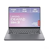 Lenovo IdeaPad Slim 3i Laptop | 14' WUXGA Display | Intel Core i5 13420H | 16GB RAM | 512GB SSD | Intel UHD Grafik | Win11 | QWERTZ | Luna Grau | 3 Monate Premium Care