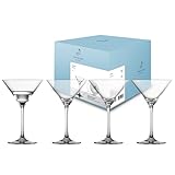 Zwiesel Glas Martiniglas Echo (4-er Set), moderne Martini Gläser mit besonderem Bodenmuster, spülmaschinenfeste Tritan-Kristallgläser, Made in Germany (Art-Nr. 123383)