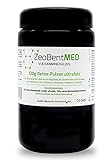 ZeoBent MED Detox-Pulver ultrafein 120 g im Violettglas, von Ärzten empfohlen, Apothekenqualität, laboranalysiert, zur Entgiftung und Entschlackung