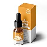 NatureHolic Vita Drops Shrimp | Garnelenfutter Zusatz | Mit wichtigen Vitaminen & Spurenelementen | Für Garnelen, Zwergkrebse & Krabben im Aquarium | Fördert Vitalität & Farbintensität | 30ml
