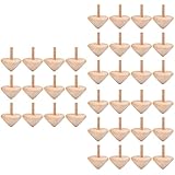 Totority Handwerk Holzkreisel Holzkreisel 36 Stück Handgefertigte Holzkreisel Kreiselmalerei DIY Gedrehtes Kreiselspielzeug Vorschule