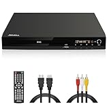 Neu Kompakt HD DVD Player mit Scart - Hochwertig, Vielseitig & Regionsfrei, Mit HDMI/AV & USB Schnittstellen & Mikrofonbuchse, Robustes Metallgehäuse, 1080P DVD-CD-Player für TV