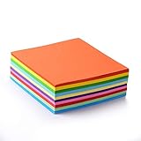 ewtshop® Faltpapier, 500 Blatt 15 x 15 cm, 70 g/qm 10 Farben - Bunte hochwertige Faltblätter für Origami und Bastelprojekte