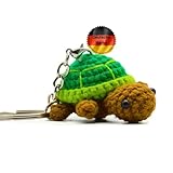 KEYSPACE Schlüsselanhänger Schildkröte Samu - liebevoll handgemacht gehäkelte Kuscheltiere Amigurumi - Süßes Schildkröte Kuscheltier - Mini Häkeltiere - Schildkröte Anhänger