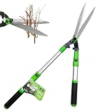 AjiuSir - Garten-Heckenschere zum Trimmen von Sträuchern, ausziehbare manuelle Heckenschere zum Trimmen von Kanten, Buchsbaum und hohen Sträuchern