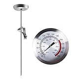 Analog Thermometer Lang Fleischthermometer: Bratenthermometer Mit Sofort Ablesbarem Frittierthermometer Kochthermometer Küchenthermometer Für Putengrill Grill Backen 23cm