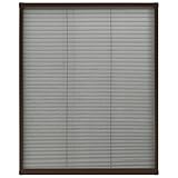 Homgoday Insektenschutz-Plissee für Fenster Aluminium Braun 60x80 cm Fensterabschirmung Model148653