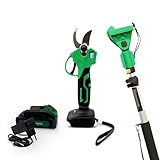 Hammersmith Akku-Gartenschere Super Set inkl. Teleskopstiel, Ladegerät & Akku - elektrische Schere für Äste, Zweige & Hecken - Das Original aus dem TV - mit 21.000 U/min & präzise Klingen