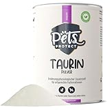 Pets Protect 100% reines TAURIN-Pulver für Katzen & Hunde 150 g | Gesunderhaltung Netzhaut & Organfunktion | Immunsystem & Stoffwechsel | Stärkung von Herzkreislaufsystem | Deutsche Herstellung