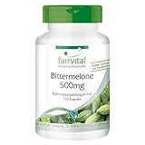 Fairvital | Bittermelone - 120 Kapseln - mit 500mg Bittermelone-Extrakt & 20µg Chrom pro Kapsel - HOCHDOSIERT - VEGAN - mit 10% Charantin