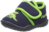 Playshoes Jungen Drache Hausschuhe, Marine, 26/27 EU