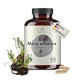 BIO Maca schwarz Kapseln hochdosiert, 4500 mg Tagesdosis, rückstandskontrolliert, deutsche Herstellung, vegan, laktose- & glutenfrei, ohne Zusätze, Maca Kapseln, 270 Kapseln x 750 mg, BIONUTRA