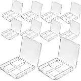 Healeved 10 Stück Kartons Lidschatten-Box Schminktablett Markieren erröten klarer Behälter kosmetikbehälter cosmetic container Lidschattenpfanne selber machen Kosmetikkoffer p.s Transparent