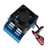 NUOBESTY Rc Auto Kühlkörpersystem Für Bürstenmotor Mit Lüfter Blau Effizientes Motorkühlsystem Für Verbesserte Wärmeleistung
