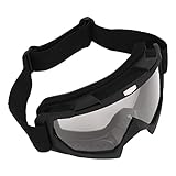 SPYMINNPOO Winddichte Fahrradbrille, Atmungsaktiver UV-Schutz, Mattschwarzer Rahmen für Skaten, Klettern, Mountainbiken, Männer und Frauen (transparente Linse)