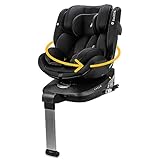 Osann Eno360 SL i-Size, 360 Grad drehbarer Kindersitz mit Isofix + Standfuß, von 40-150 cm Reboarder – All Black