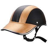 ibasenice Leichter Abs Baseballhelm Unisex mit Abnehmbarem Netz Innenkissen Modischer Schwarz Gold Schutzhelm für Outdoor Sportarten Wie Motorradfahren und Radfahren Zufällige Farbe