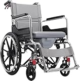 WLH Alexanders Leichtgewichtrollstuhl Leichter Rollstuhl mit Aluminiumlegierrahmen und dickem Leder -Sitzkissen Faltbarer Rollstuhl kann 240 g tragen rollstühle