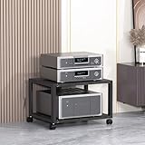 MTSYXYM Audio Rack HiFi Regal 2/3/4 Etagen, CD-Player-Ständer, Home-Office-Theater-Küchen-Videoturm-Ausrüstung, Ausstellungsregale,für Wohnzimmer und Heimbüro.(40 * 30 * 49cm)