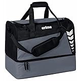 Erima Unisex Six Wings Sporttasche mit Bodenfach (7232309), Slate Grey/schwarz, L