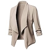 ADMAY Damen Zweiteilige Sport Leggins Set Cardigan Womens Mantel Open Long Jacket Front Solide Sleeve Casual Women's Coat Saldi Kleidung Signature, A1-khaki, S