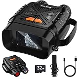 GlobalCrown Nachtsichtgerät,Fernglas mit nachtsicht für Erwachsene mit 10x Zoom & 7 Stufen Infrarot nachtsichtgeräte für Fotos und Videos,Nachtsichtfernglas für Jagd,Wildtierbeobachtung und Camping