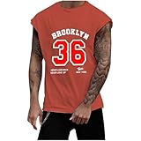 SUPTTING Herren Tank Top Brooklyn Aufdruck Ärmellos Muskelshirt Rundhals Locker Sommer Oberteil Freizeit Sport Fitness Atmungsaktiv Bequem Weich Streetwear New York Urban Basketball Casual