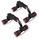 Flintronic Liegestützgriffe Push Up Stand Bars, 2er Set Push Up Bars, Rutschfeste Liegestützgriffe mit Edelstahlstange, Liegestütze Griff für Muskeltraining und Krafttraining