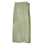 Schiesser Saunakilt Turin für Damen | Frottier | angesagte Reiskornoptik | 100% Baumwolle | flauschig, saugstark, 3-Fach weitenverstellbar | Oeko-Tex® Made in Green Zertifiziert |36-44 | Grün