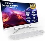 All-in-One PC mit 27-Zoll-Curved Display, Celeron N100 (Up to 3,4GHz), 16 GB RAM, 512 GB SSD, Dual Band WiFi, Bluetooth 4.0, USB 2.0 x 2, USB 3.0 x 4, LAN*1, HDMI*1, Audio*1, VGA*1 - Complete with