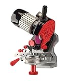 Oregon professionelle 230V Tisch-/Wand Sägeketten Schleifmaschine , für alle Sägeketten von Oregon, Stihl, Husqvarna und mehr, Kettensäge Schärfen - grau/schwarz/rot (410-230)