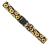 Beaupretty Verstellbarer Koffergurt mit Sonnenblumen Muster Langlebiger Wiederverwendbarer Gepäckgurt für Reisekoffer Verstellbar für Verschiedene Koffergrößen Schützt vor Öffnen und Sorgt