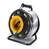 HQ-Power Flexibler LED-Lichtschlauch auf Trommel, Sicherheitsbeleuchtung für Profis, 6500 °K 2850 lm, zum Beleuchten von Baustellen, Treppenhäusern, Aufzugsschächten, geeignet für innen und außen, 30