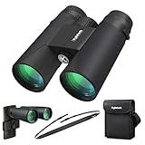 Kylietech Fernglas 12x42 HD Kompakte Ferngläser wasserdicht für Vogelbeobachtung, Jagd, Wandern, Sightseeing, FMC-Linse Feldstecher inkl. Tragetasche, Tragegurt und Smartphone-Adapter