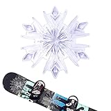 BOXOB Stomp Pad, 3D Klar Schneeflocke Stomp Pad Snowboard Grip Pad zum Snowboarden