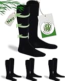 gigando 3 Paar Stützstrümpfe Bambus, kühlende Kompressions Kniestrümpfe gegen Schweiß | 3 Paar | schwarz | 39-42