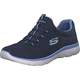 Skechers Damen Training Shoes, Navy Mesh Blue Trim, 39 EU