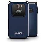 emporiaJOY-LTE, Seniorenhandy, Klapphandy ohne Vertrag, Mobiltelefon mit Notruftaste, 2,8-Zoll-Display, Blau