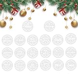 Weihnachtsschablonen zum Malen auf Holz, Weihnachtsschablonen – 20 x Spritzvorlage zum Zeichnen von runden Worten | Kunsthandwerk für aus Holzstoffen, Malschablonen-Set