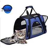 SHJOEE Transporttasche für Hund Katze Faltbar Hundetransportbox Atmungsaktiv Hundetasche Hundebox Outdoor Kleintiertasche Oxford Reisetasche Haustiertransportbox für Auto,Zug,Reisen