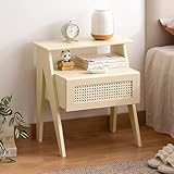 Nachttisch,Schlafzimmer Nachttisch mit 1 Schublade 2 Offenes Fach Nachtschrank Nachtkonsole für Schlafzimmer Wohnzimmer B,43 * 32 * 51CM*2