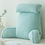 Lesekissen mit Armen und Taschen, Rückenlehnenstütze für bequemes Sitzen, Lesen oder Spielen im Bett