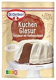 Dr. Oetker Kuchenglasur Weiß mit Vanillegeschmack, 150 g, zum Überziehen von Gebäcken, Desserts, Früchten und Eis