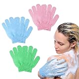 URAQT Peelinghandschuh, 6 Stück Exfoliating Gloves peelinghandschuhe, Peeling-Handschuhe Körper, handschuh Körperpeeling für Körper und Gesich