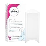 Veet Pure Kaltwachsstreifen für Körper, Arme & Beine - Haarentfernung für sensible Haut - Bis zu 28 Tage glatte Haut - 20 Kaltwachsstreifen