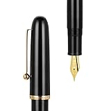 CYSUE Füllfederhalter, Acryl, transparent, weiß, Drehstift, EF F, M, Schreibwaren, Büro, Schulbedarf, Schreibstift (01, M (ca. 0,7 mm)