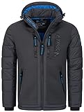 Geographical Norway Herren Winter Jacke Parka Steppjacke Kapuzenjacke Outdoorjacke Warm gesteppt FVS Production H-H, Farbe:Grau, Größe:XL